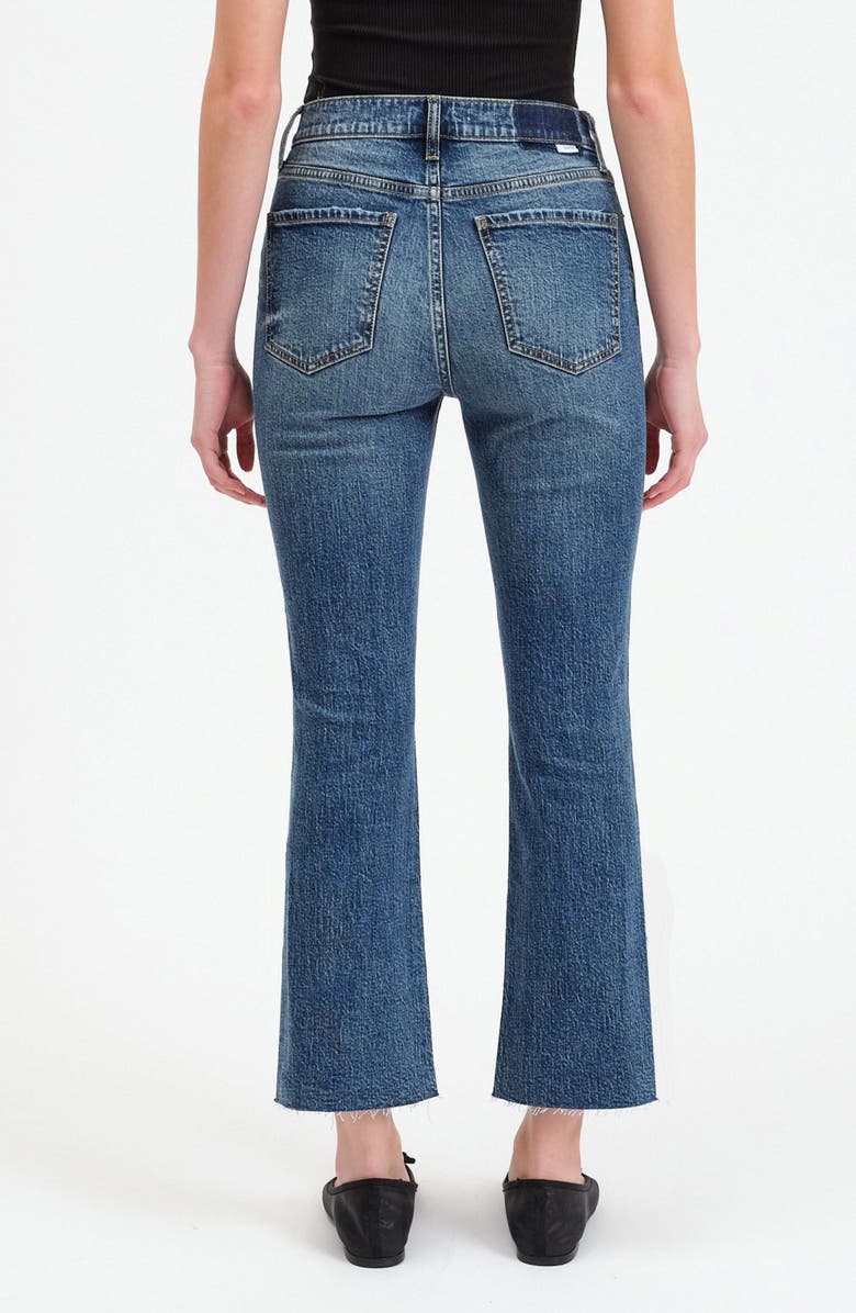 DAZE Shy Girl Raw Edge Kick Flare Crop Jeans, Alternate, color, 