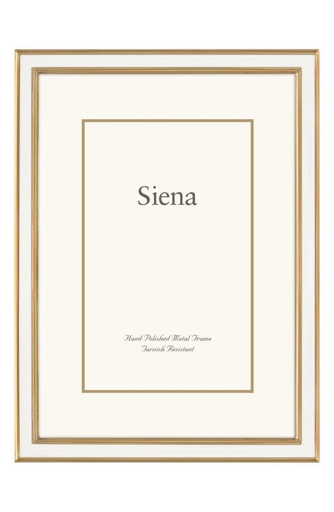 Enamel & Goldtone Border 4" x 6" Picture Frame