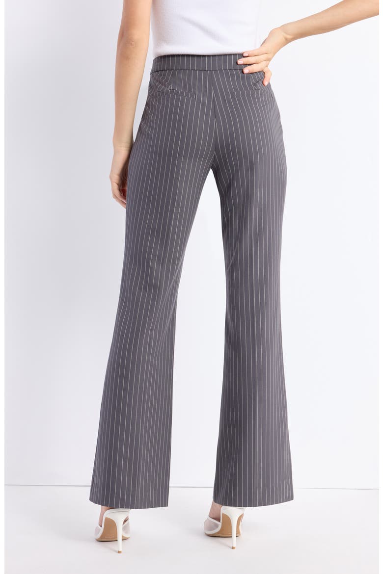 Brooklyn Flare Pants, Alternate, color, GREY CHARCOAL PINSTRIPE