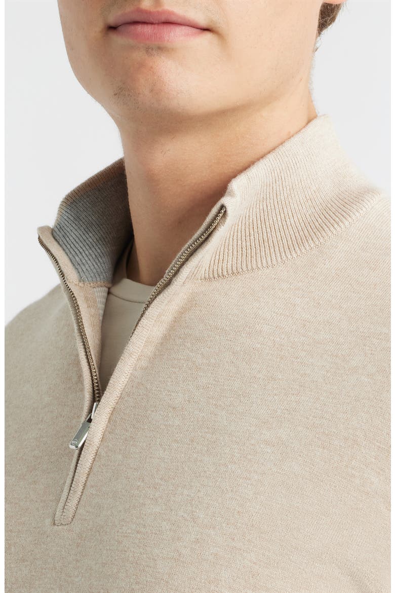 Coolspun Lite Quarter Zip Sweater, Alternate, color, TRUFFLE