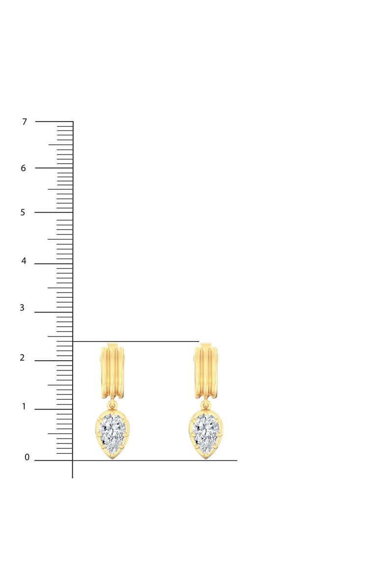 Pear Aura Drop Lab Diamond, Alternate, color, Yellow Gold