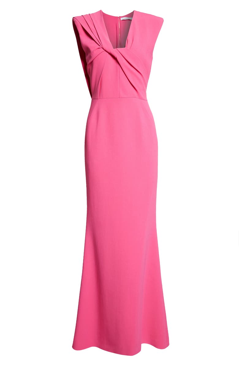 Givenchy Draped Cady Gown, Main, color, Fuchsia