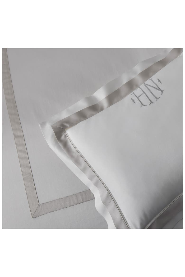 Ambrose Duvet Cover, Alternate, color, BONE/ SILVER