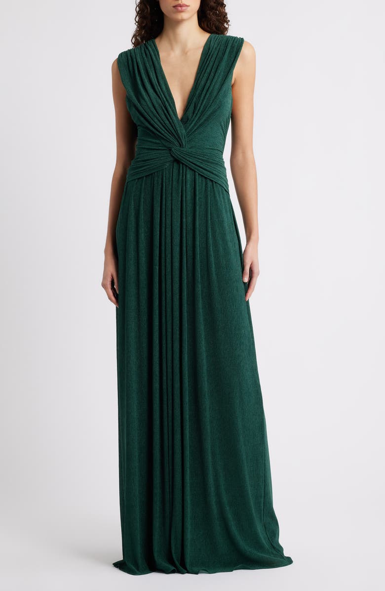 Black Halo Eliora Sleeveless Gown, Main, color, Fern
