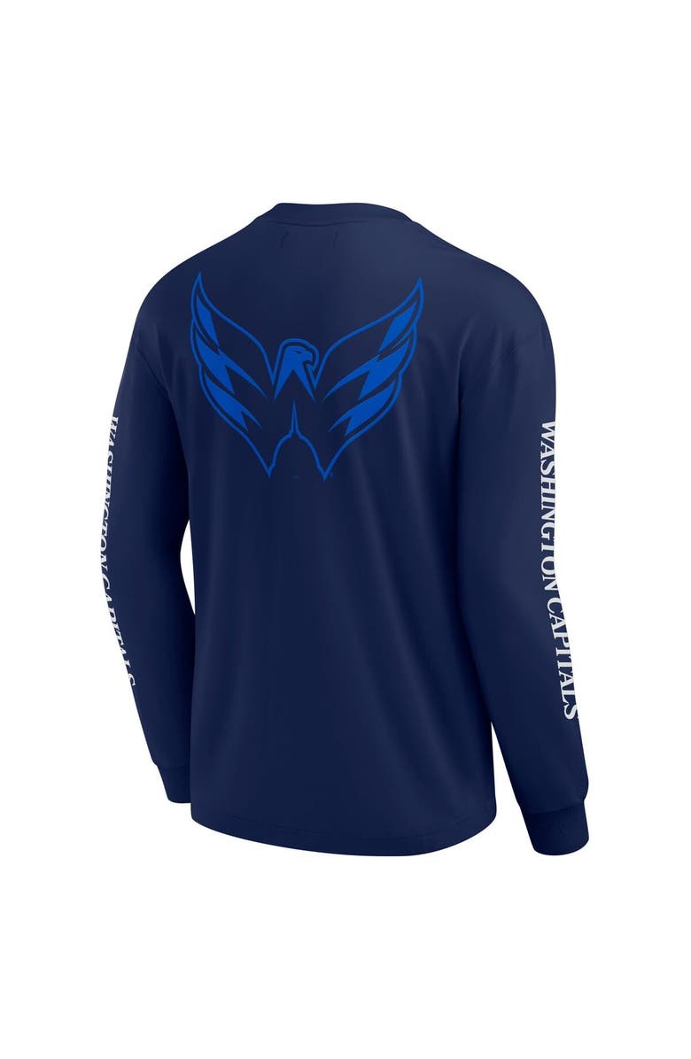 FANATICS Men's Fanatics Navy Washington Capitals Elements Strive Long Sleeve T-Shirt, Alternate, color, Navy