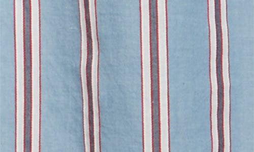 Shop Bode Regatta Stripe Jonas Shirt In Blue Multi