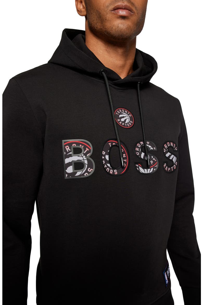x NBA Wbounce 2 Toronto Raptors Logo Hooded Sweatshirt, Alternate, color, CHARCOAL