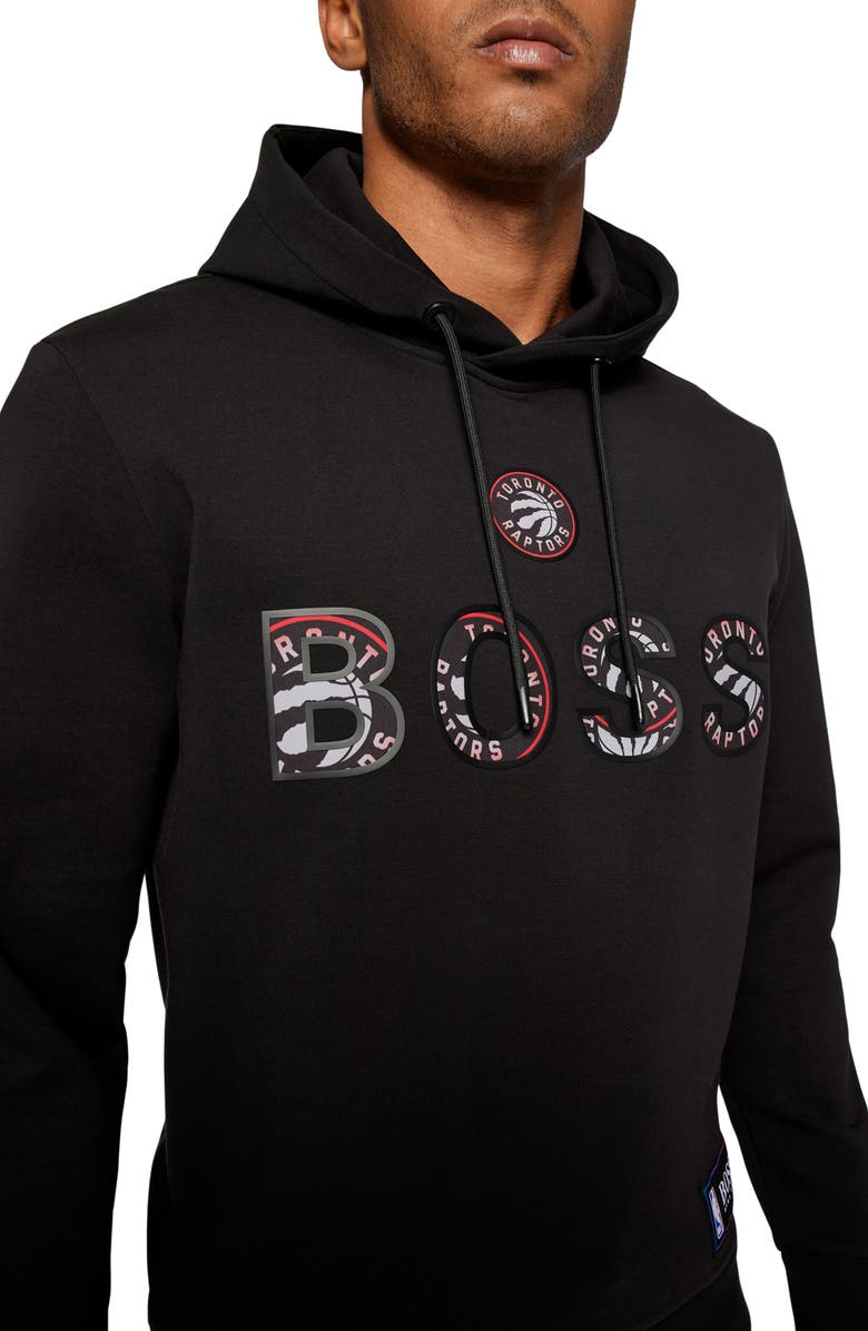 BOSS x NBA Wbounce 2 Toronto Raptors Logo Hooded Sweatshirt, Alternate, color, 