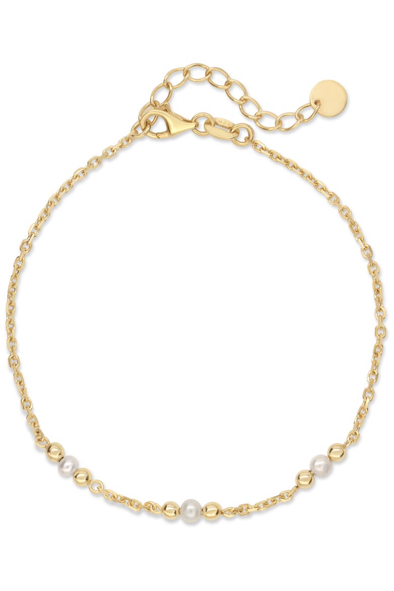 Freshwater Pearl Chain Bracelet in 14K Gold, Alternate, color, Yellow Gold