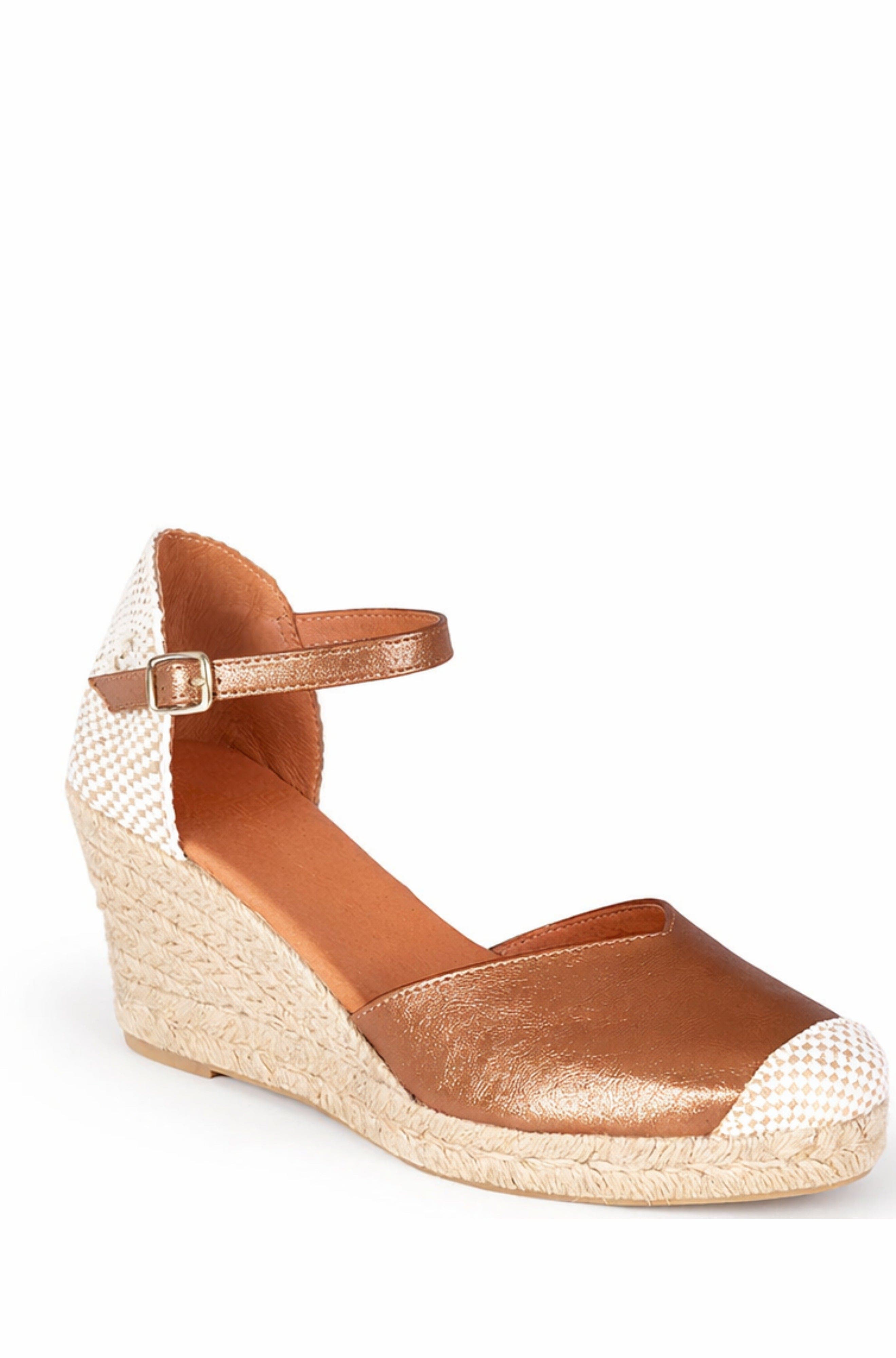 Menina Step Jimena Mid Strap Espadrille Sandal, Alternate, color, Bronze