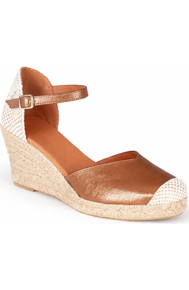 Menina Step Jimena Mid Strap Espadrille Sandal, Alternate, color, Bronze