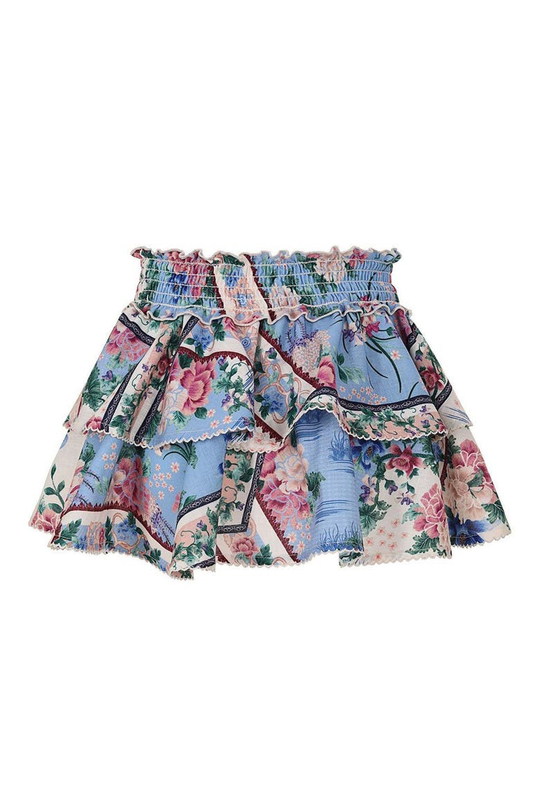 Kids' Kavi Ivy Tiered Cover-Up Skirt, Alternate, color, BLUE MULTI
