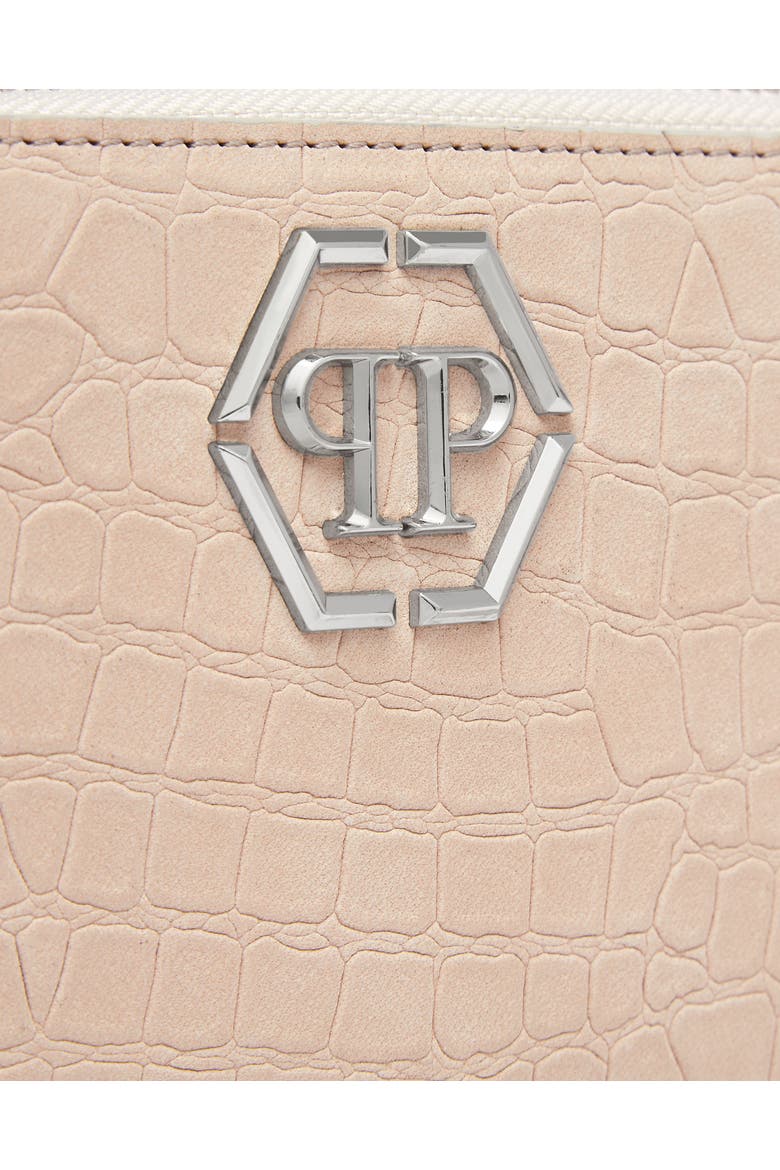 Nubuck Rounded Zip Wallet Women, Alternate, color, beige