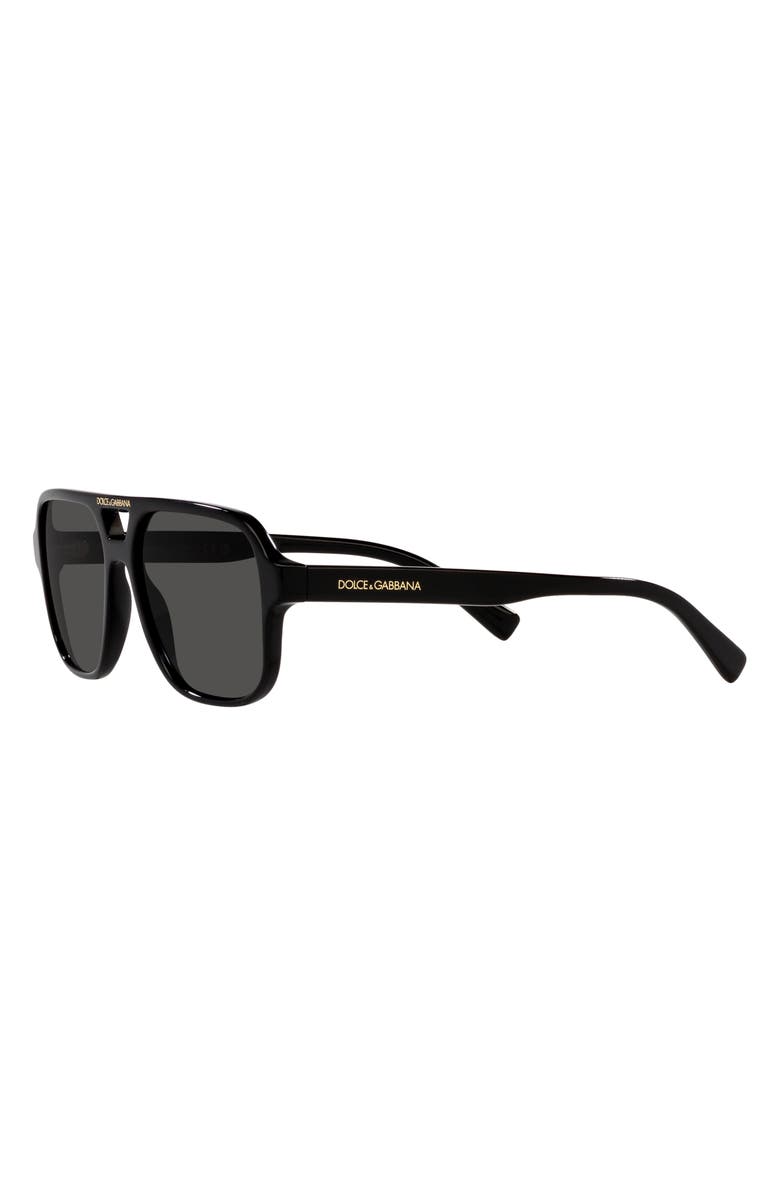 Dolce&Gabbana 50mm Pilot Sunglasses, Alternate, color, Black