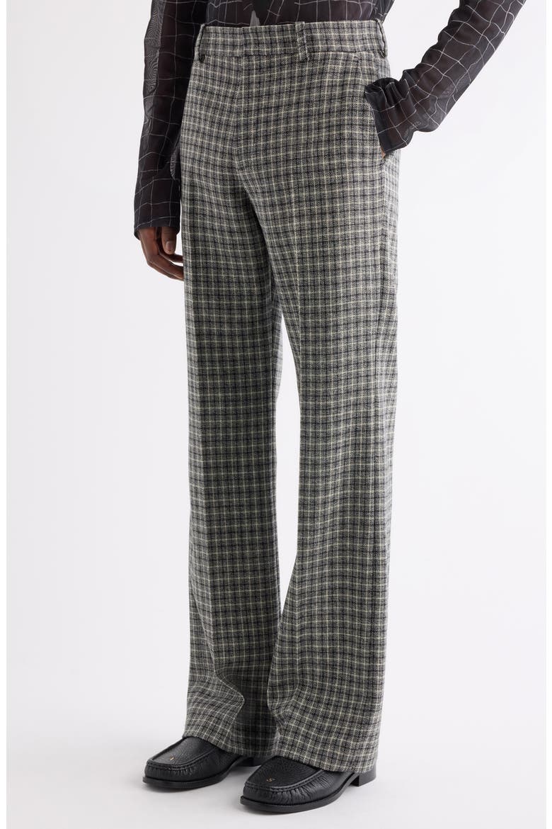 Palvin Check Wool Mouline Trousers, Alternate, color, BLACK/ WHITE