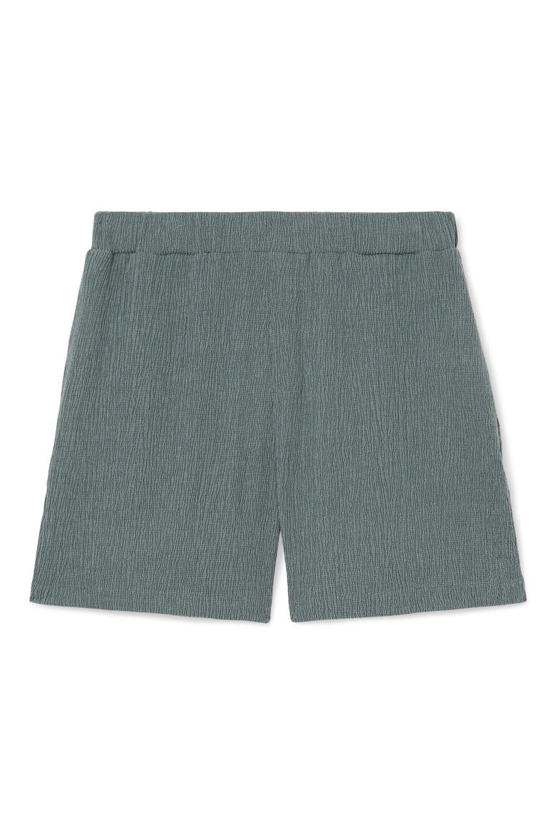 Flint Crepe Drawstring Shorts, Alternate, color, DARK SAGE