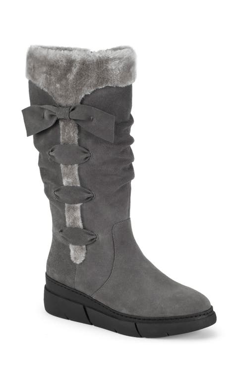 Larenna Bow Tall Wedge Boot (Women)