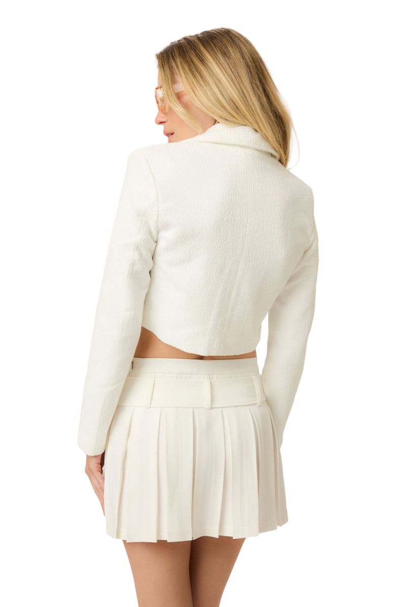 Goldie Byrd Bouclé Cropped Blazer, Alternate, color, White