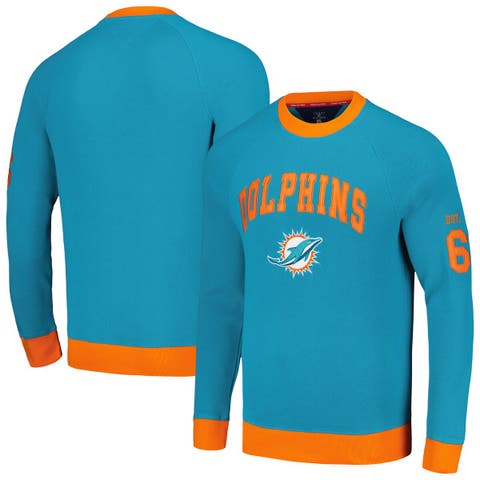 Men
s Tommy Hilfiger Aqua Miami Dolphins Reese Raglan Tri-Blend Pullover Sweatshirt