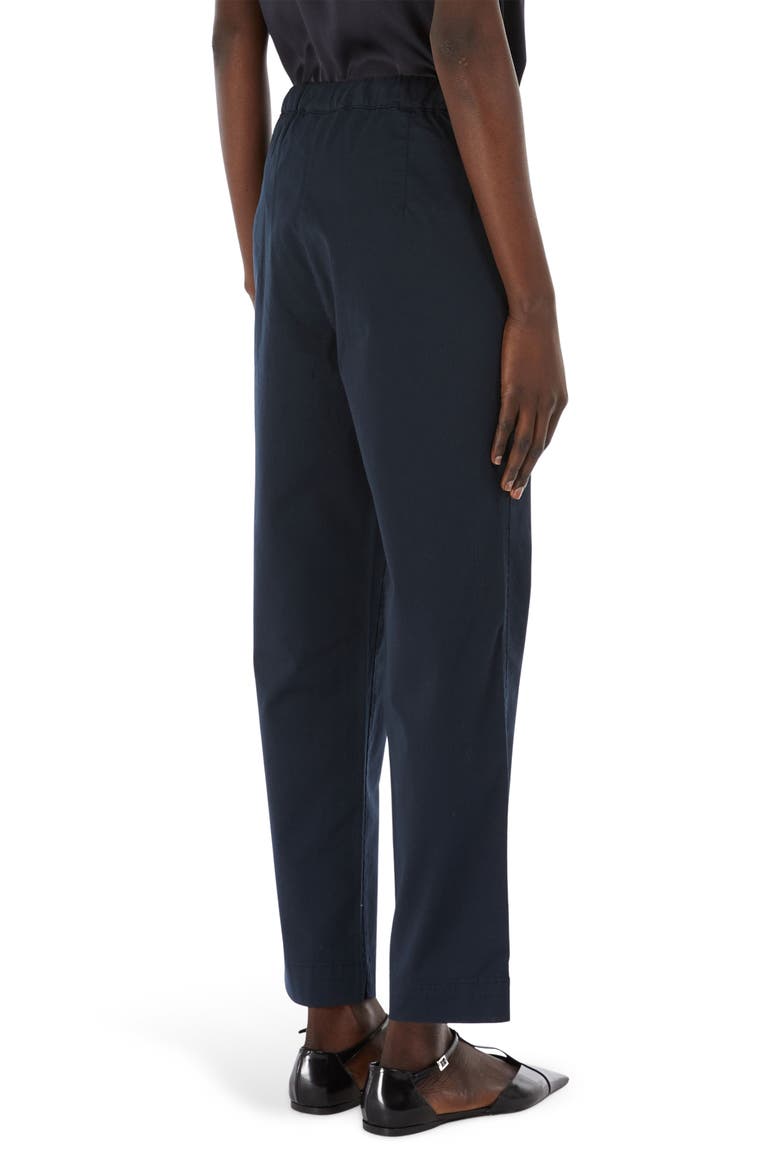Mara Stretch Cotton Drawstring Ankle Pants, Alternate, color, NAVY