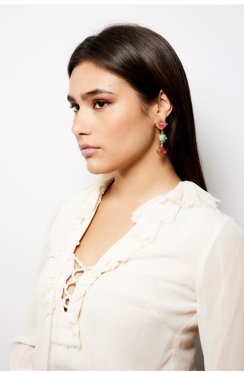 SYLVIA TOLEDANO Medicis Earrings, Alternate, color, Pink