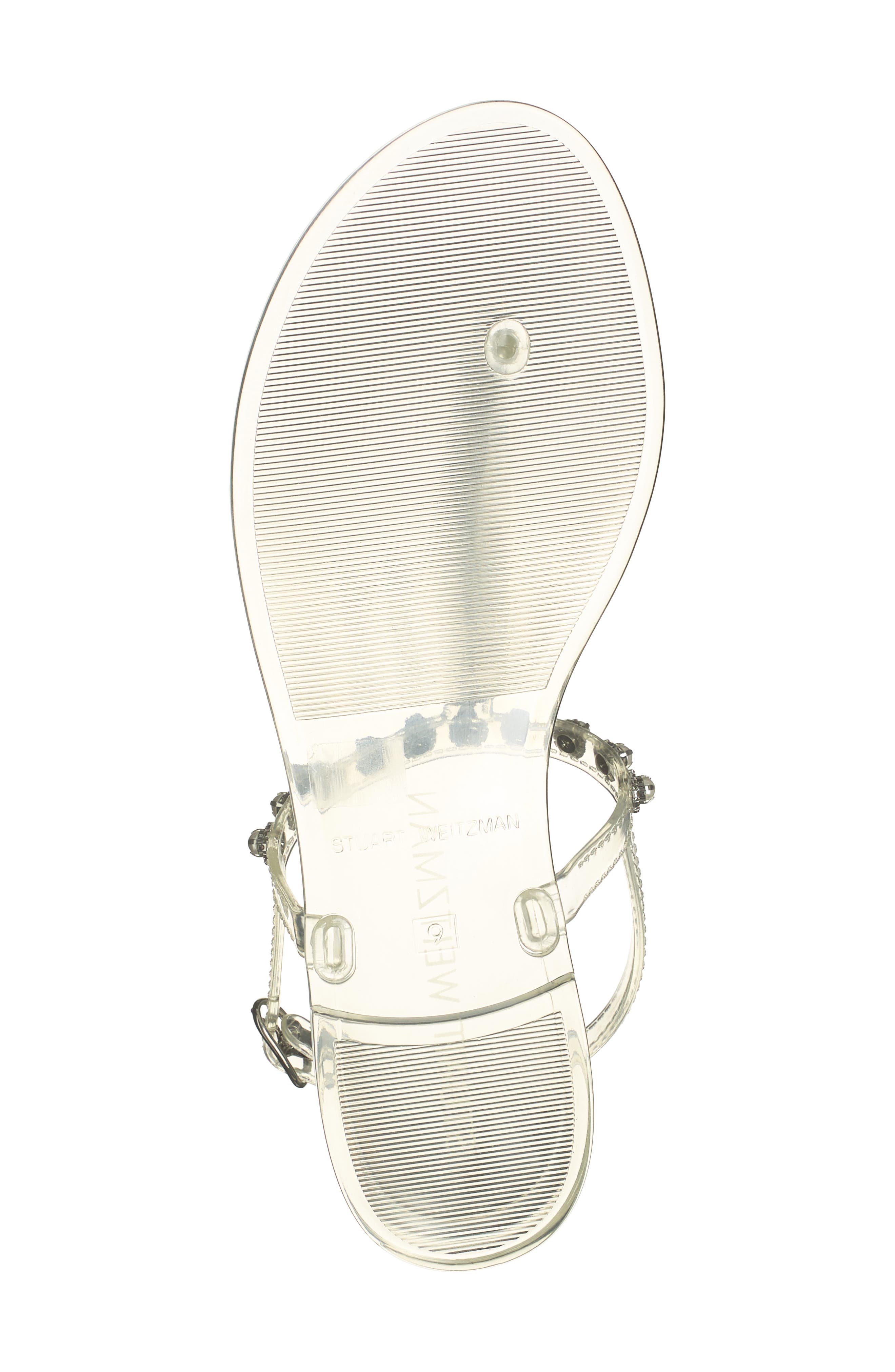 Crystal Embellished Jelly Sandal, Alternate, color, CLEAR