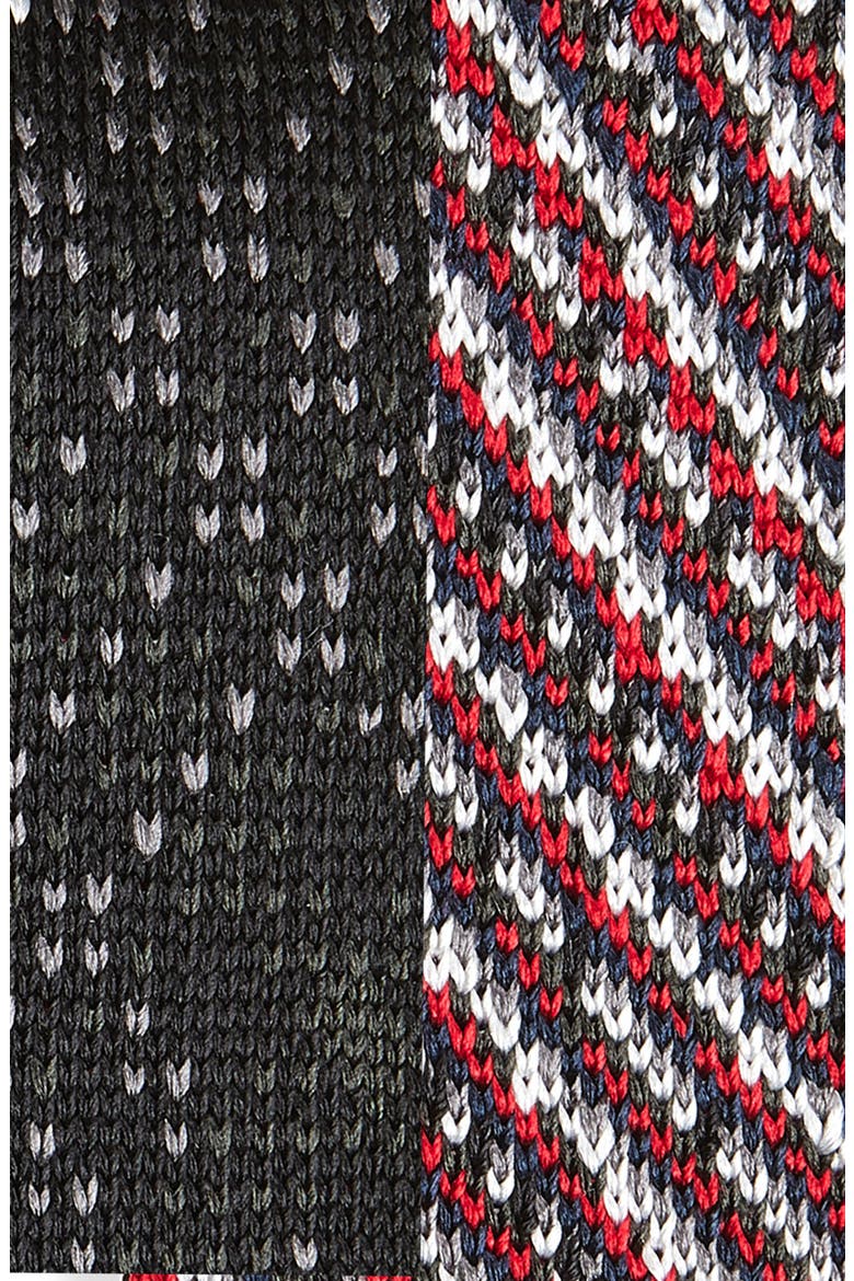 Silk Jacquard Tie, Alternate, color, BLACK