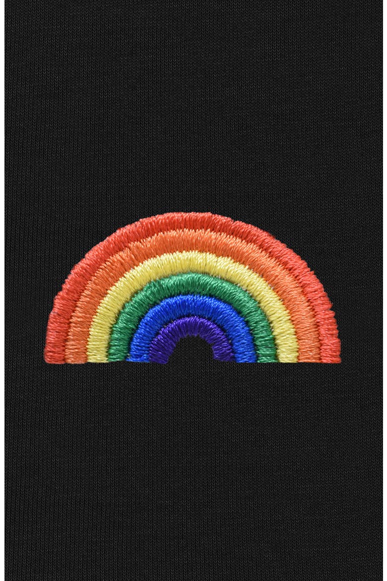 Rainbow Hoodie, Alternate, color, Black