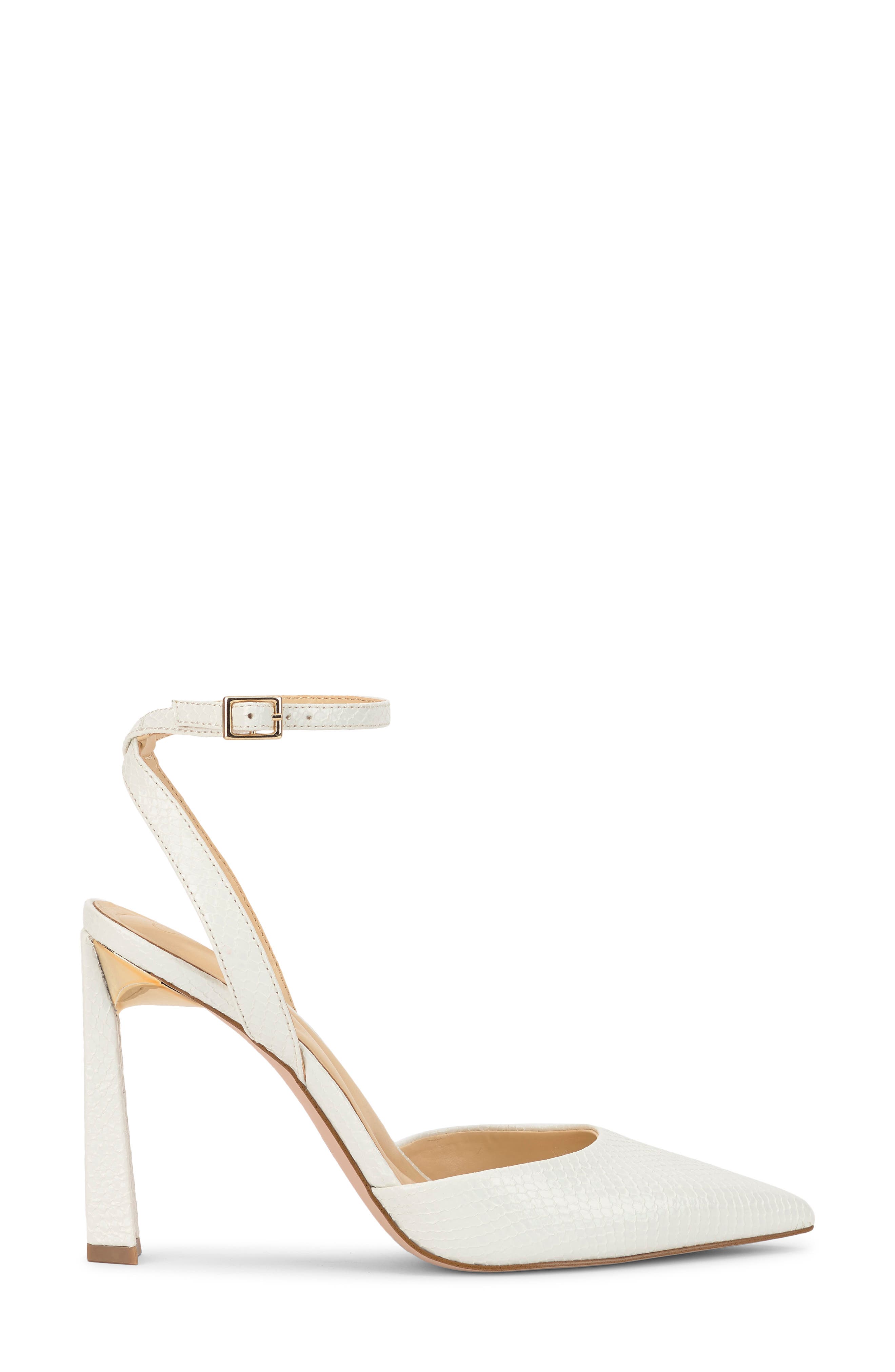 Jessica Simpson Ocanna Ankle Strap Pointed Toe Pump, Alternate, color, Bright White