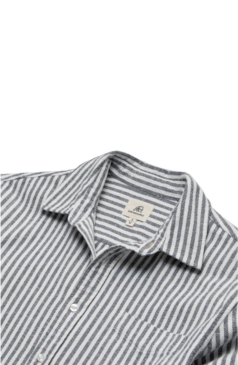 Surfside Supply Co. Brian Twill Stripe Shirt, Alternate, color, Navy