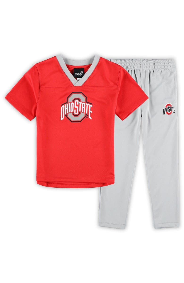 Outerstuff Preschool Scarlet/Gray Ohio State Buckeyes Red Zone Jersey & Pants Set, Main, color, Scarlet