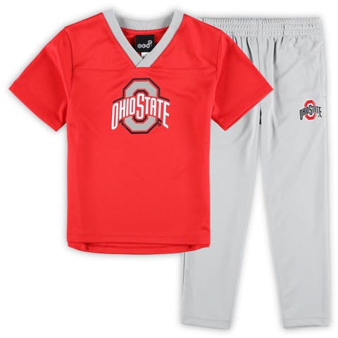Preschool Scarlet/Gray Ohio State Buckeyes Red Zone Jersey 
Pants Set