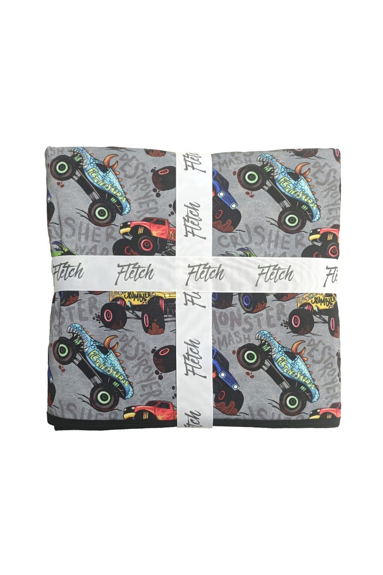 Monster Jammies Blanket, Alternate, color, Gray