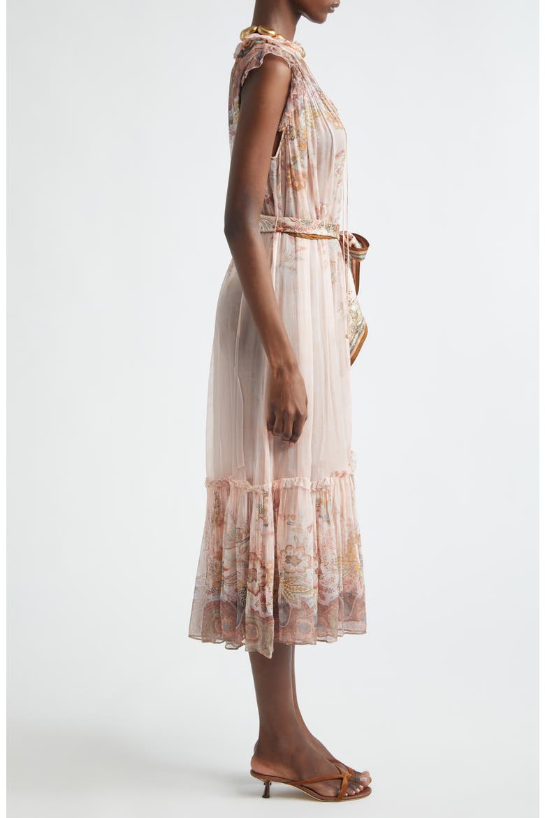 Alchemy Flutter Dress, Alternate, color, PINK PAISLEY