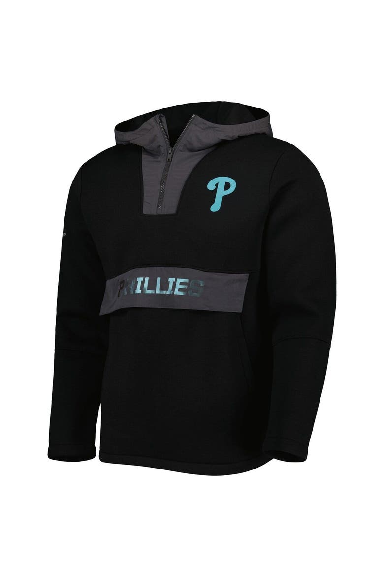 Men's Levelwear Black Philadelphia Phillies Ruckus Quarter-Zip Hoodie, Alternate, color, Black