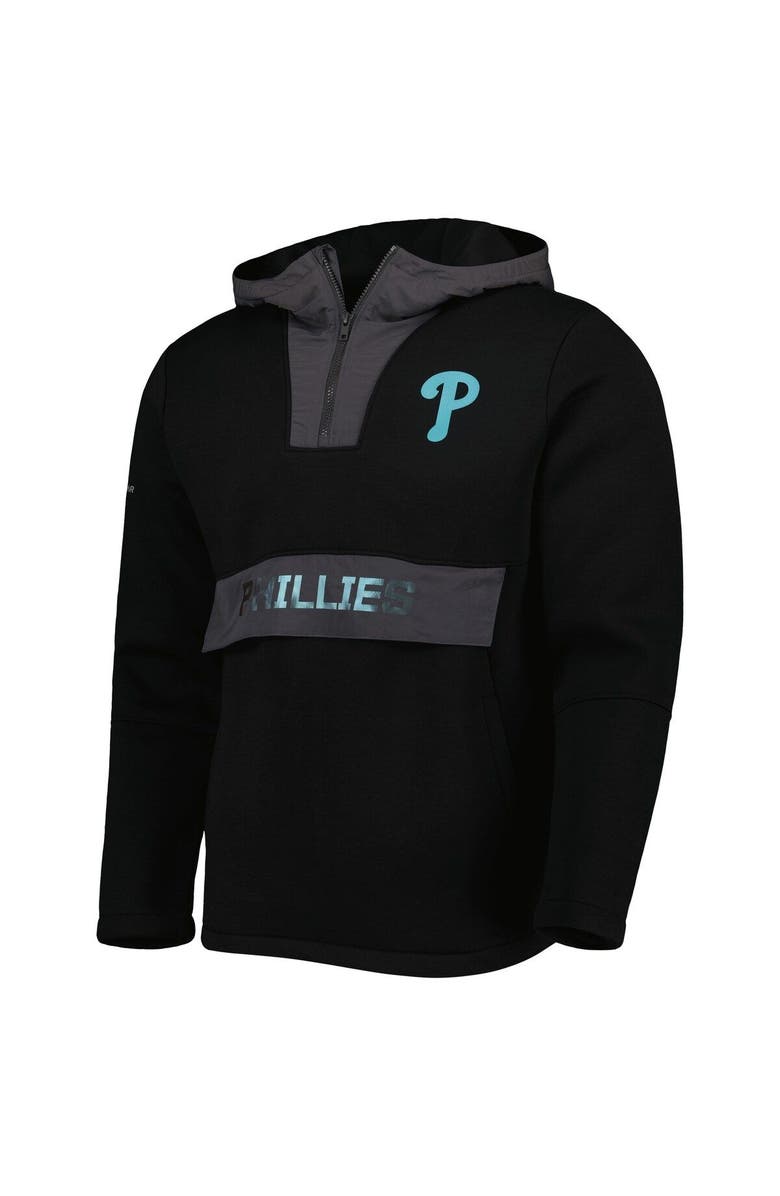 LEVELWEAR Men's Levelwear Black Philadelphia Phillies Ruckus Quarter-Zip Hoodie, Alternate, color,