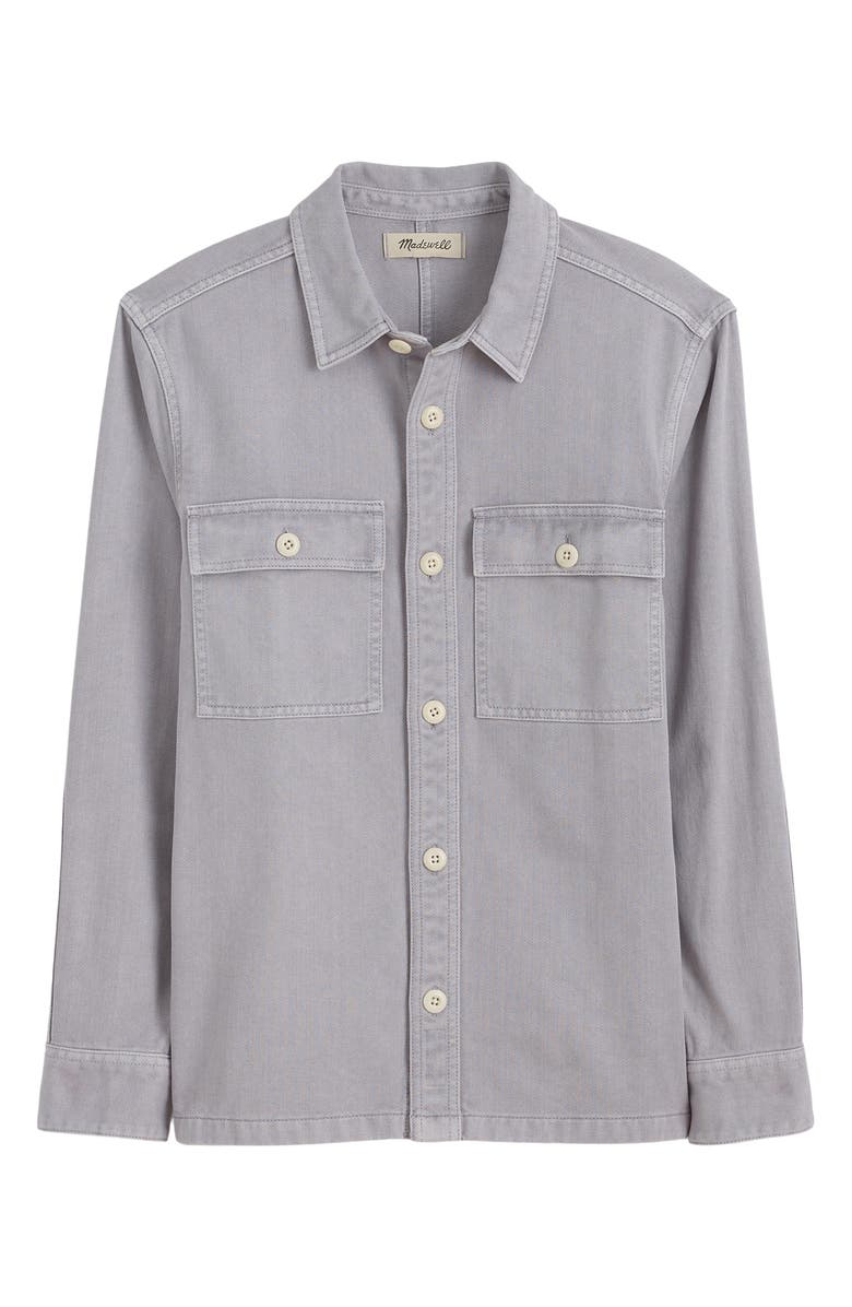 Madewell Garment Dyed Straight Hem Work Shirt, Alternate, color, Faded Lavender