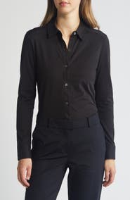 Theory Riduro Organic Cotton Button-Up Shirt