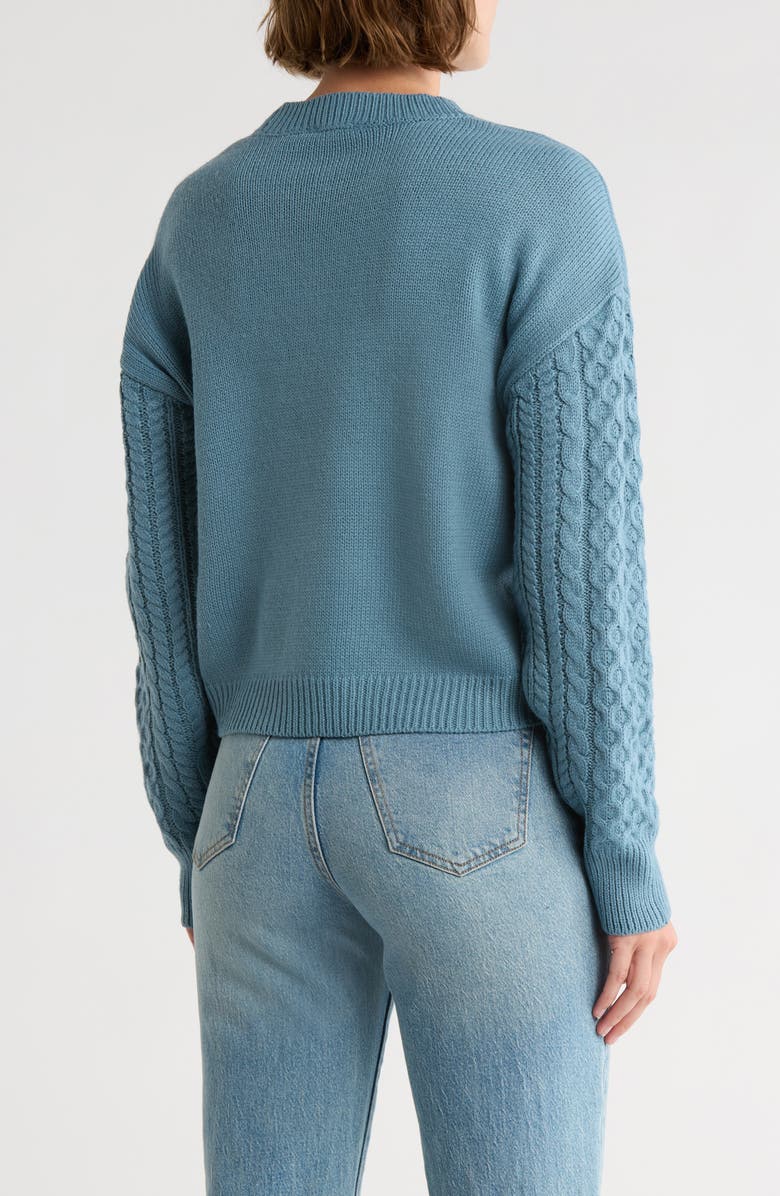 RD Style Arm Stitched Sweater, Alternate, color, Blue Dawn