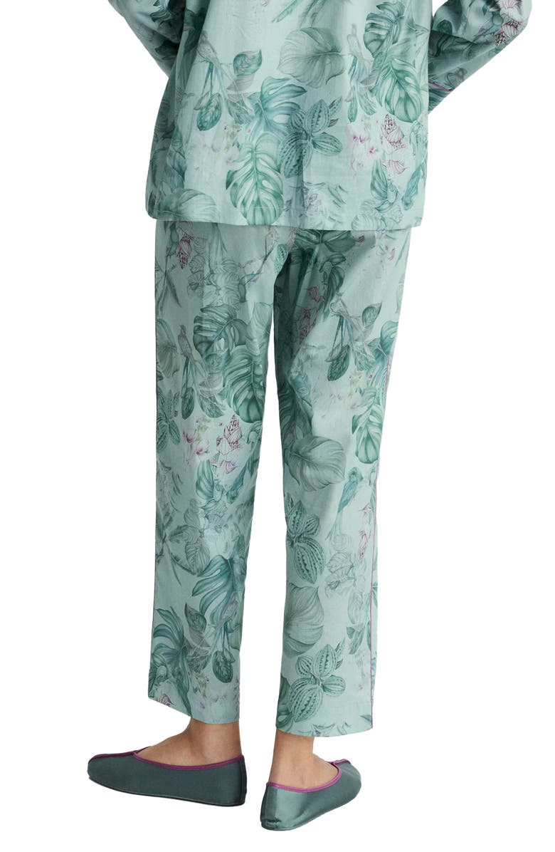 MANGO Tropical Print Cotton Pants, Alternate, color,