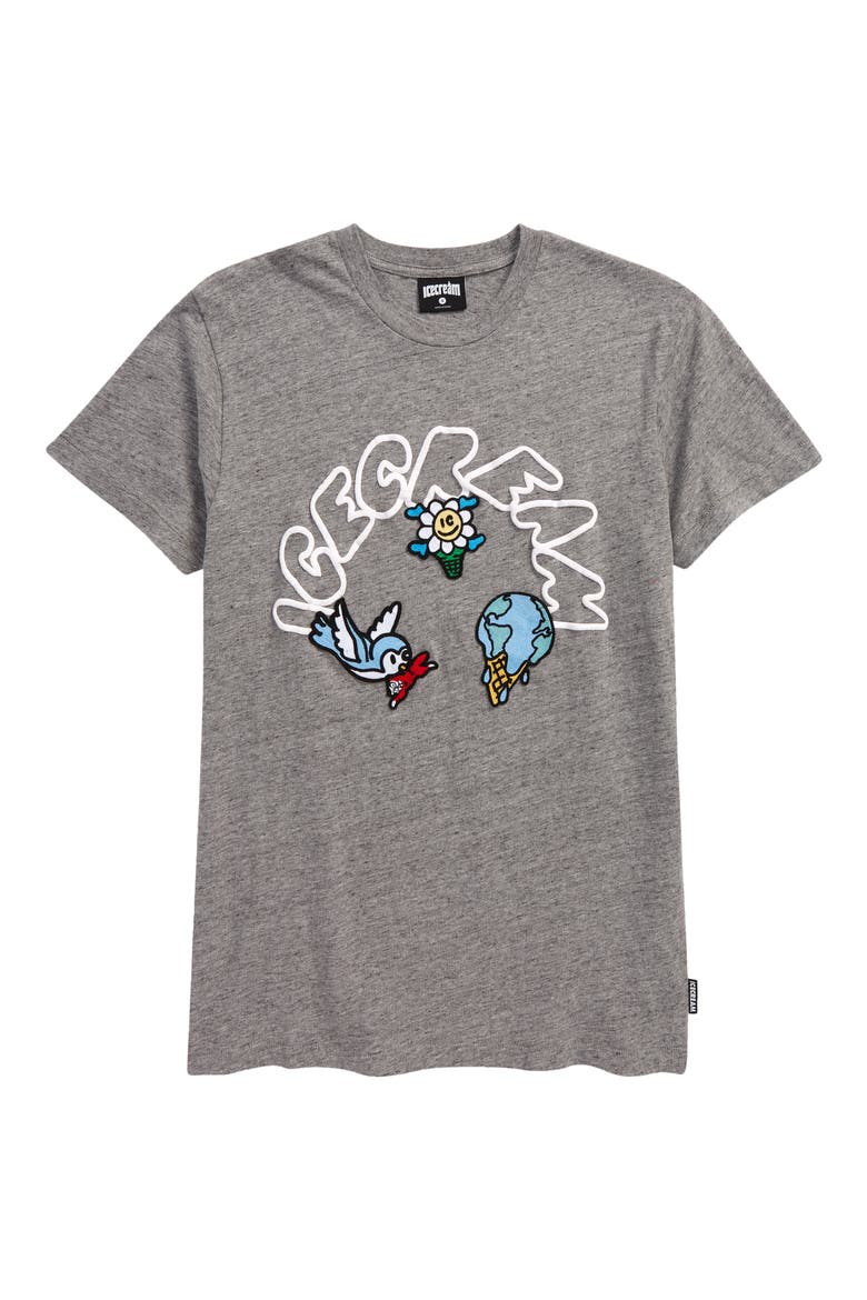 Men's Rising Appliqué Graphic Tee, Alternate, color, HEATHER GREY