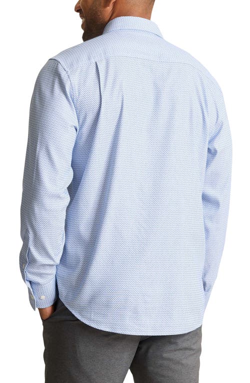 Tommy Bahama Sarasota Stretch Ventura Coast Solid White Islandzone® Button-up Shirt In Blue