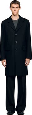 SANDRO Wool and cashmere coat