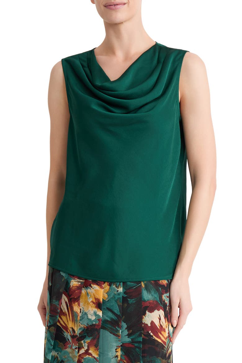 Cowl Neck Sleeveless Top, Main, color, EVERGREEN