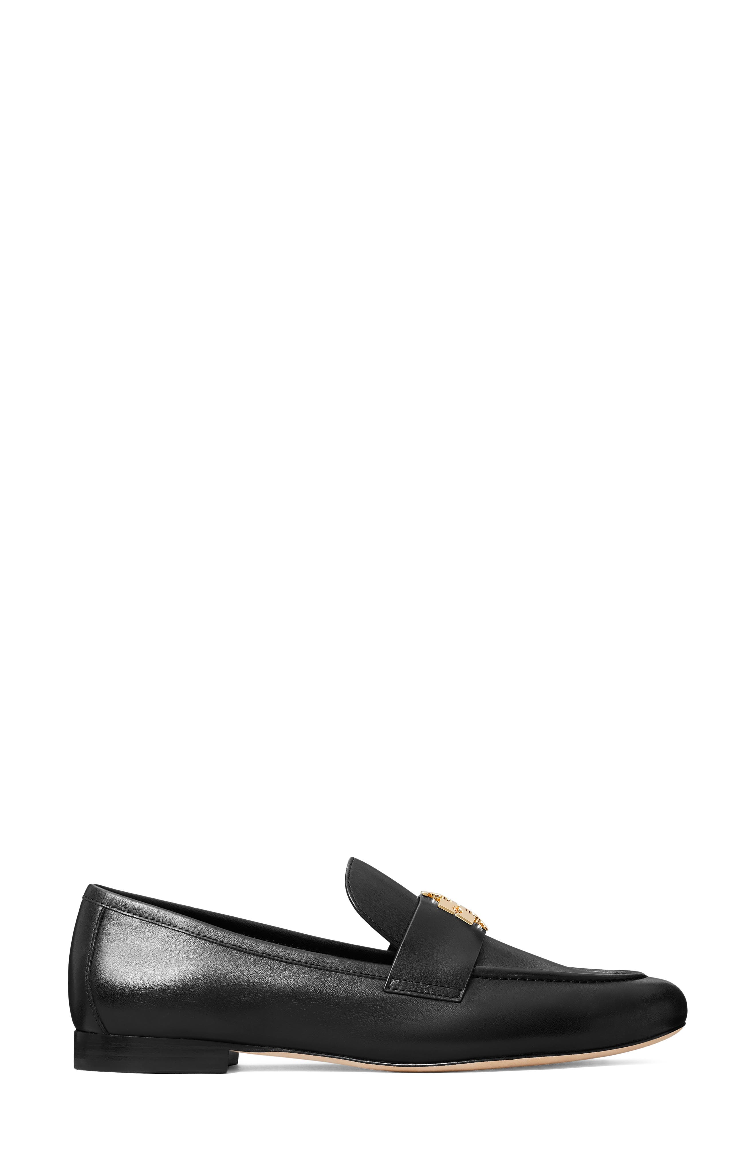 Charlie Leather Loafer, Alternate, color, PERFECT BLACK / GOLD