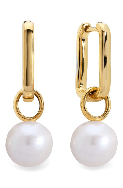 Alta Freshwater Pearl Slim Huggie Hoop Earrings