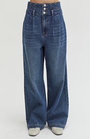 CRESCENT Corset Detailed Denim Pants
