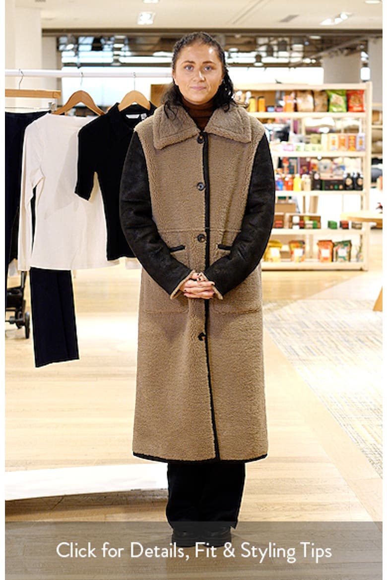 Long Faux Shearling Coat video