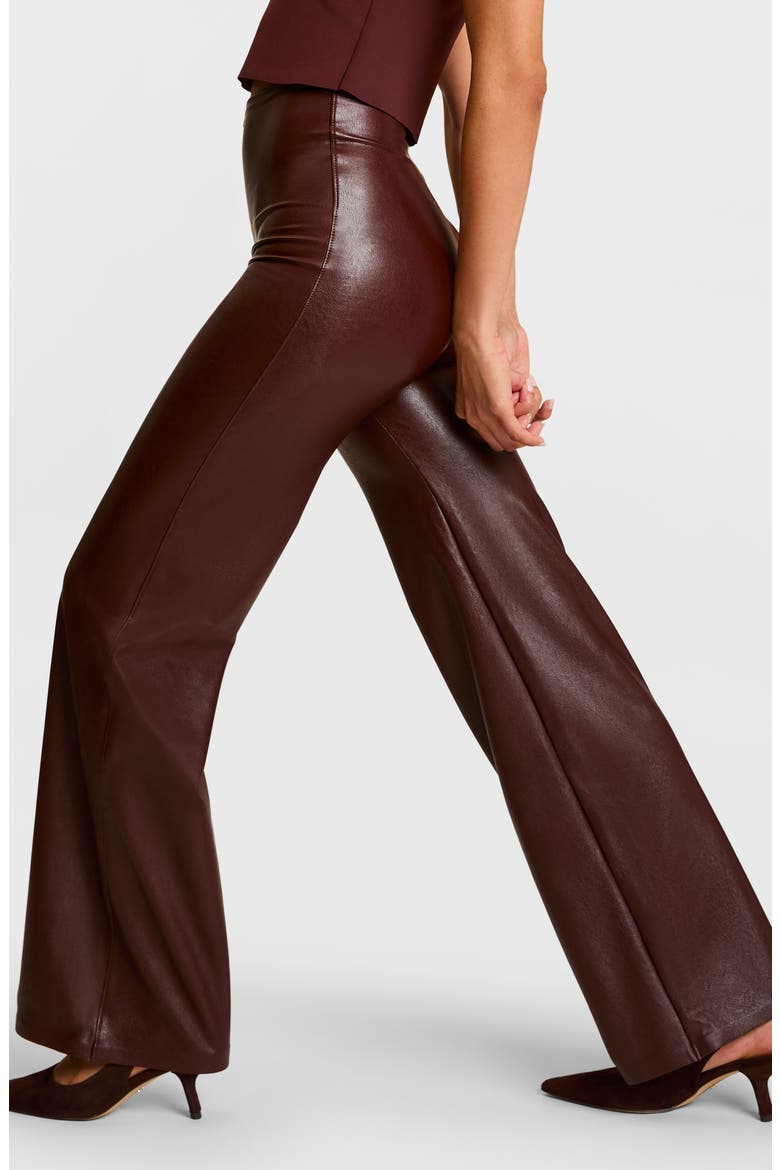 Wide Leg Faux Leather Pants, Alternate, color, OXBLOOD