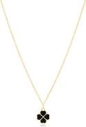 The Lovery Fine Jewelry Onyx Lucky Clover Necklace